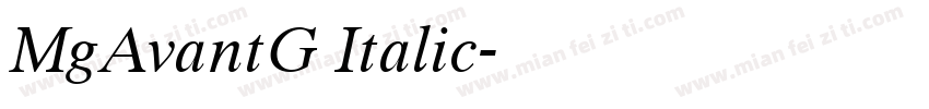 MgAvantG Italic字体转换